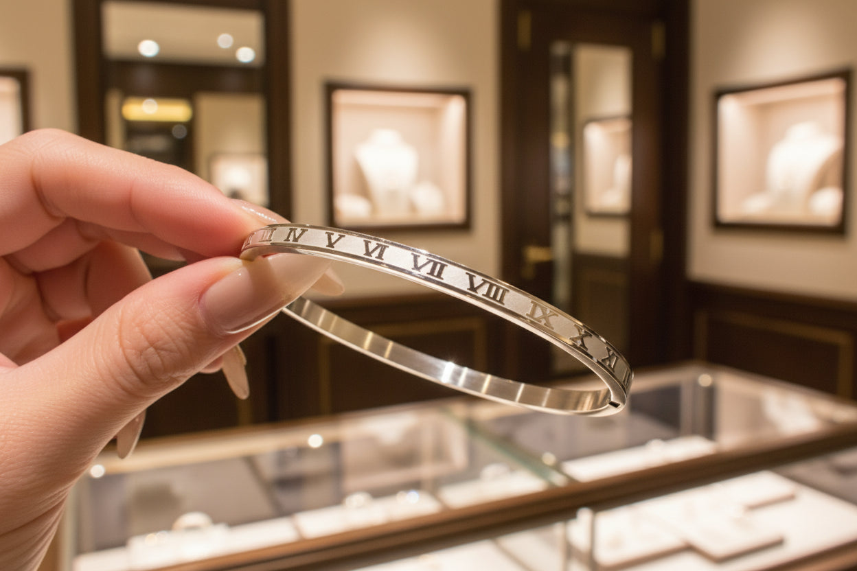 Amorexya Stainless Steel Bracelet Set for Women