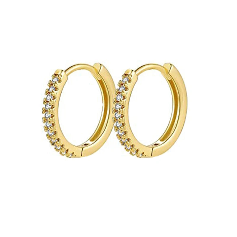 Amorexya U-Shape Gold Huggie Earrings