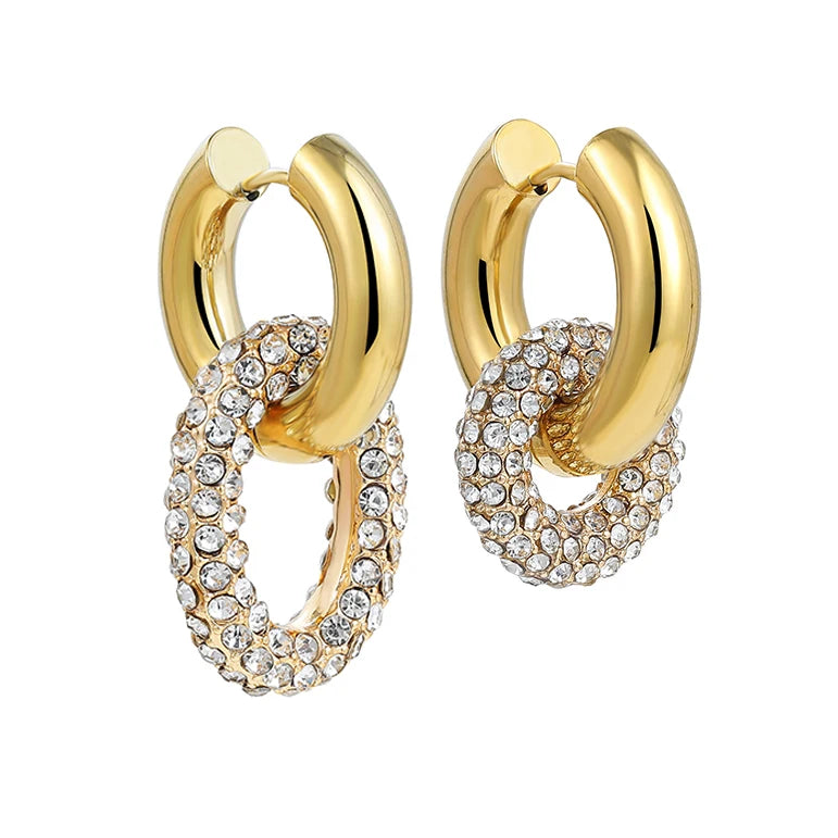 Amorexya U-Shape Gold Huggie Earrings